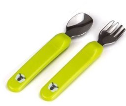 Kidsme karotīte un dakšiņa Lime no 6 mēn. 140301 LI