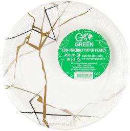 Ekologiski papira skivji Marble Go Green O18cm 10 gab./ 0 07kg  4743115012068