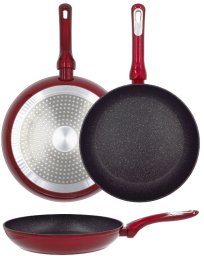 Panna cepsanai Cosmo O24cm indukcijas sarkana ar aizsargu 4744561010684