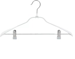 SAUBER Drebju pakaramais metala ar klipsiem un PVC parklajumu balts 4744561014309