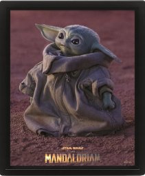 Pyramid International Framed 3D Effect Poster The Mandalorian Grogu - Plakats