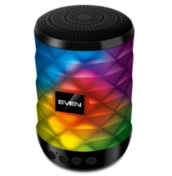 SVEN PS-55  black  power output 5W (RMS)  TWS  Bluetooth  FM  USB  microSD  lithium battery  SV-021146