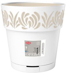 Lumarko Puku doniczki z podstawki Gaia O20x19cm biały 8003507884007