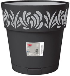 Lumarko Puku doniczki z podstawki Gaia O30x29cm czarny 8003507886032