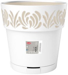 Lumarko Puku doniczki z podstawką Gaia O30x29cm biały 8003507886001