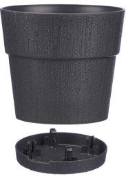 Puku pods ar paliktni Gaia O25x25cm melns 8003507885035