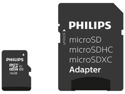 Philips MicroSDHC 16GB class 10/UHS 1 + Adapter
