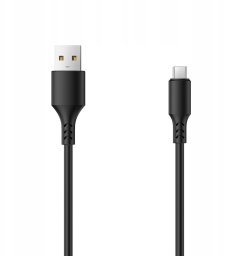 Kabel USB Setty USB-A - microUSB 1 m Czarny (GSM109589)