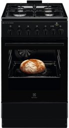 Kuchenka Electrolux Akcija! Electrolux 600.sērijas gāzes plīts ar elektrisko cepeškrāsni melna 50cm LKK560010K