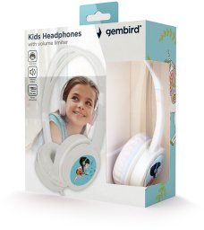 Gembird Kids Headphones with Volume Limiter White Array