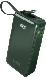 SBS LCD Power Bank 10000 mAh zala - Portativais barosanas avots