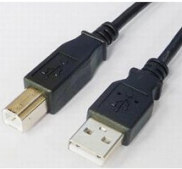 Kabelis Brackton USB Male - USB Male B 1.8m Black