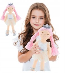 Lalka szmaciana szmacianka przytulanka srebra księżniczka Lily 38 cm