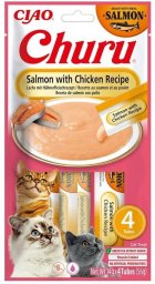 Inaba Foods INABA CAT CHURU SALMON WITH CHICKEN przysmak dla kota 4x14g (56g)