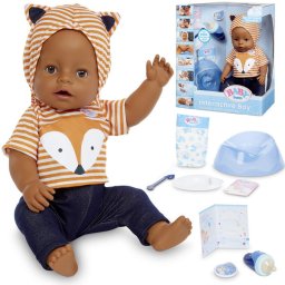CHŁOPIEC INTERAKTYWNA LALKA BABY BORN - 9 FUNKCJI - NIE WYMAGA BATERII
