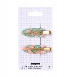 Sister Young LILY Klipsy do Włosów do Makijażu Zestaw 2 Sztuki Pink Coffee, zestaw 2 Sztuki