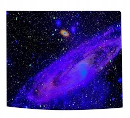 Dekoracja ŚCIENNA UV OBRAZ Fluorescencyjny GOBELIN ODBLASK 150x150cm Kosmos