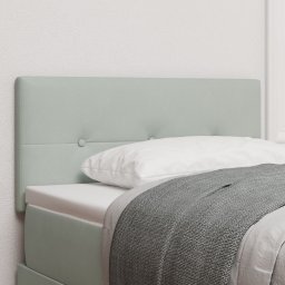 Wezgłowie Guzikowe Jasnoszare 80 cm Aksamitne