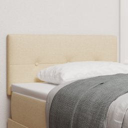 Wezgłowie Przyciskowe Pikowanie Kremowe 90 cm Materiał
