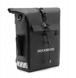 Sakwa rowerowa Rockbros z funkcją plecaka, wodoodporna, z zaczepem na kask 18l - czarna