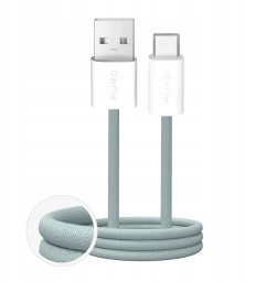 Kabel USB Puro USB-A - USB-C 1.5 m Zielony (8018417498763)