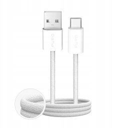 Kabel USB Puro USB-A - USB-C 1.5 m Biały (8018417498725)