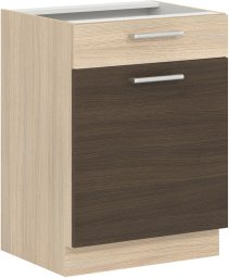 Szafka dolna kuchenna z szufladą i drzwiami MODENA MD16/D60S1 rijeka ciemna