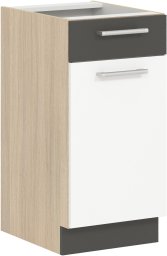Szafka dolna kuchenna z szufladą MODENA MD13/D40S1 biały połysk / grafit