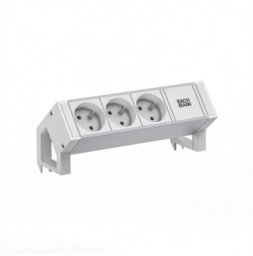 BACHMANN DESK2 ALU WHITE 3xUTE 0,2m GST18 RAL9010
