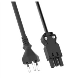 Kabel zasilający BACHMANN H05VV-F 3G1.0mm L: 1.5m czarny GST18/T12