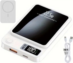 SZYBKI BEZPRZEWODOWY MAŁY POWER BANK MagSafe INDUKCYJNY 5000mAh 22,5W USB-C