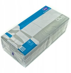 Aha Serwetki AFH AHA, 2-warstwowe, składanie 1/4, 33x33cm, 250 szt., szare