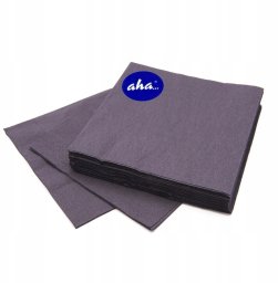 Aha Serwetki AHA, 3-warstwowe, składanie 1/4, 33x33cm, 20 szt., czarne