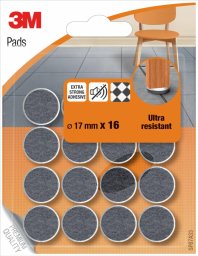 Ultra odporne podkładki filcowe SCOTCH, okrągłe, 17mm, 16 szt., czarno-białe