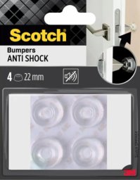 Odbojniki wygłuszające SCOTCH, samoprzylepne, okrągłe, 22mm, 4 szt., przezroczyste