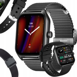 SMARTWATCH ZEGAREK SPORTOWY DAMSKI 2 PASKI TĘTNO SPORT PULS MENU PL GRATIS