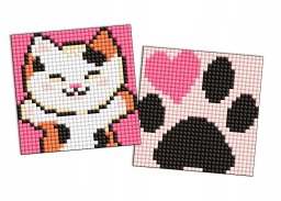 Diamentowa mozaika na magnesie IDEYKA, 9x9 cm, kids, puszyste uściski, 2 szt.