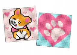 Diamentowa mozaika na naklejce IDEYKA, 9x9 cm, kids, corgi, 2 szt.