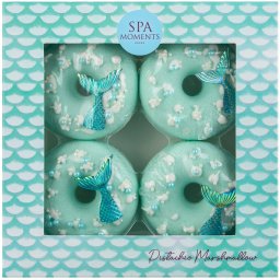 Chlapu Chlap CHLAPU CHLAP Zestaw Spa Moments Donut do kąpieli o zapachu pianki pistacjowej 4 szt