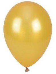 Balony metalizowane złote 25cm 100szt EDUKAMP