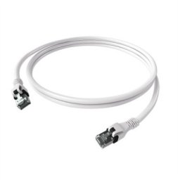 EasyLan DualBoot PushPull Patch Cable Cat.6A (Class EA), S/FTP, RJ45 / RJ45, biały, 1 m