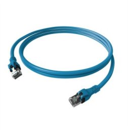 Kabel krosowy EasyLan DualBoot PushPull Cat.6A (klasa EA), S/FTP, RJ45 / RJ45, niebieski, 0,5 m