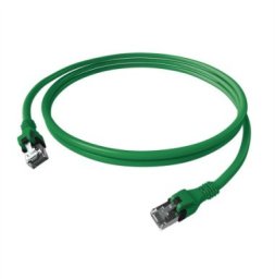 Kabel krosowy EasyLan DualBoot PushPull Cat.6A (klasa EA), S/FTP, RJ45 / RJ45, zielony, 0,5 m