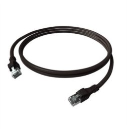 EasyLan DualBoot PushPull Patch Cable Cat.6A (Class EA), S/FTP, RJ45 / RJ45, czarny, 1 m