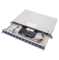 TELEGRTNER 19 FO-PP PRO-V 1U 12 LCD OM2 PT, PROFI V, adapter 12xLC-D, 24x 50/125, kolorowy