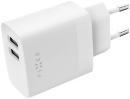 FIXED FIXC17N-2U-WH ładowarka do urządzeń przenośnych Smartfon, Tablet Biały Prąd przemienny Szybkie ładowanie Wewnętrzna