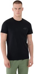 Koszulka męska bawełniana 4F M1974 czarna t-shirt na co dzień r 3XL