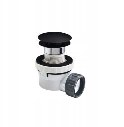 Wirquin syfon umywalkowy Nano quick-clack, czarny mat 30723978