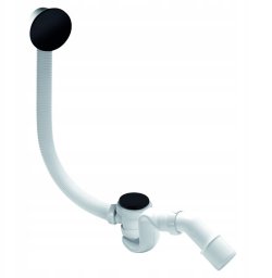 Wirquin syfon wannowy samoczyszczący quick-clac, czarny mat 30724120