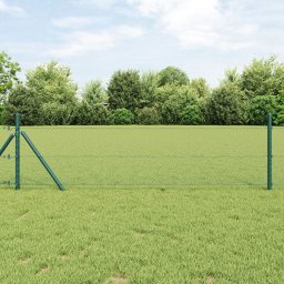 vidaXL Sześciokątny Płot Zielony 0.4x10 m Stal